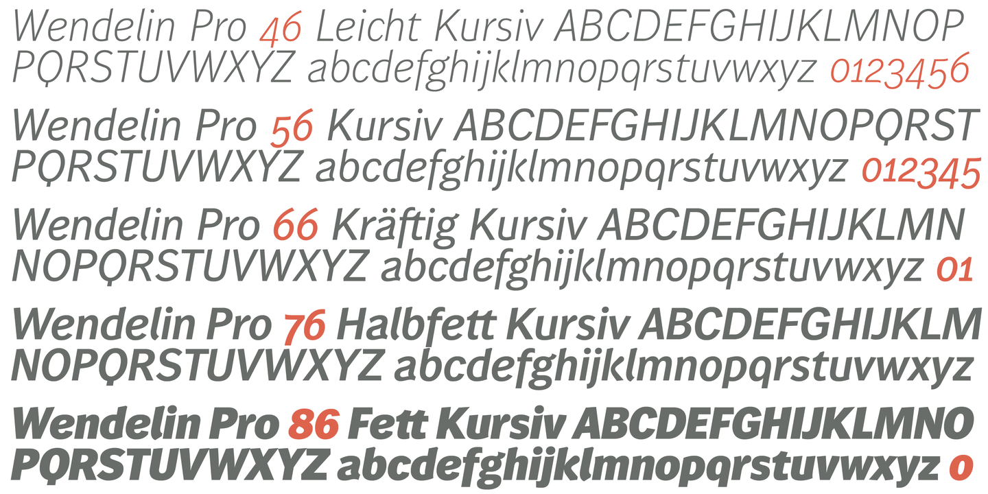 Example font Wendelin Pro #6
